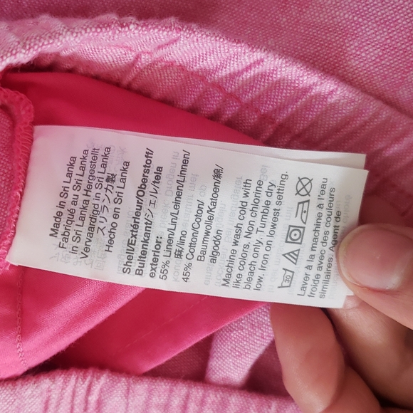 NWT J. Crew Pink Linen Cotton Drawstring Pant - Picture 9 of 9